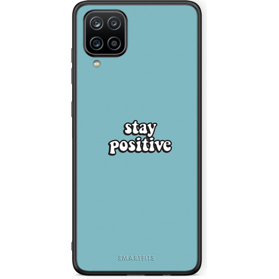 Smartfits Case Hard Samsung Galaxy A12 Text Positive + Ring Holder - (Sa.A12-PositiveTXT@)