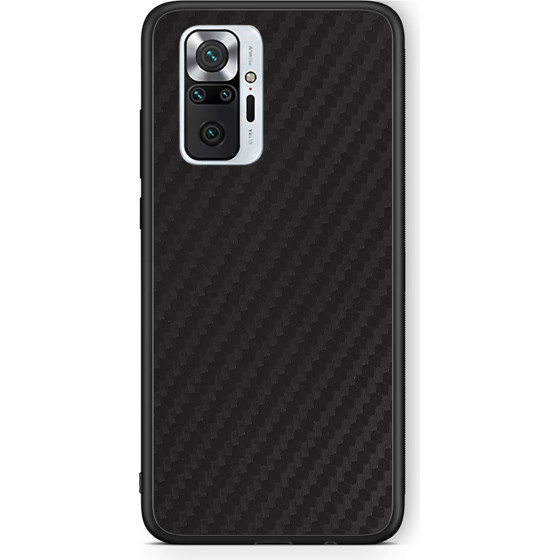 Smartfits Case Hard Xiaomi Redmi Note 10 Pro Carbon Black + Ring Holder - (Xi.RedmNot10Pr-BlCRB@)