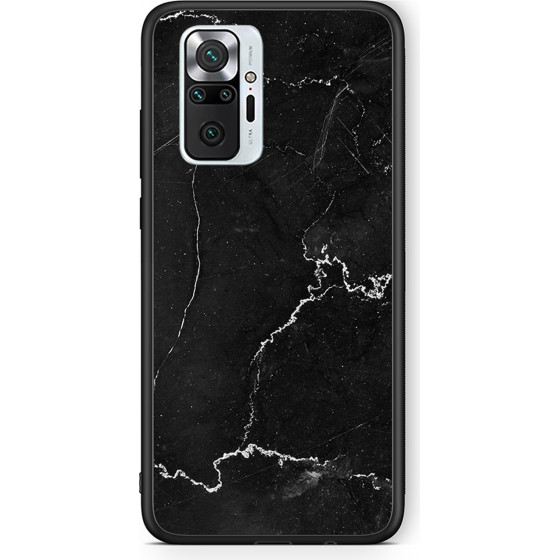 Smartfits Case Hard Xiaomi Redmi Note 10 Pro Marble Black + Ring Holder - (Xi.RedmNot10Pr-BlMRB@)