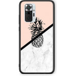 Smartfits Case Hard Xiaomi Redmi Note 10 Pro Marble Pineapple + Ring Holder - (Xi.RedmNot10Pr-PinapplMRB@)