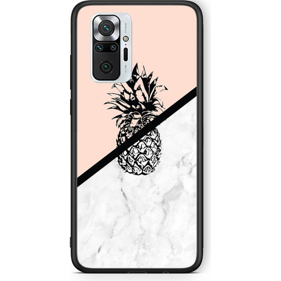 Smartfits Case Hard Xiaomi Redmi Note 10 Pro Marble Pineapple + Ring Holder - (Xi.RedmNot10Pr-PinapplMRB@)