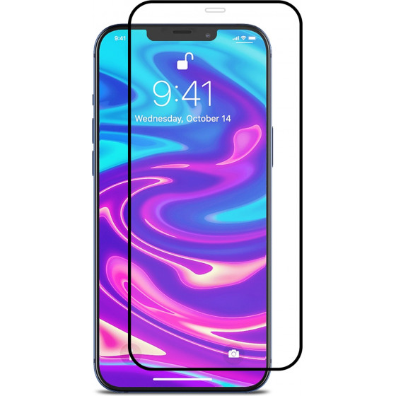 Vivid Full Face Tempered Glass Apple iPhone 12/12 Pro Black - (VITEMP139BK)