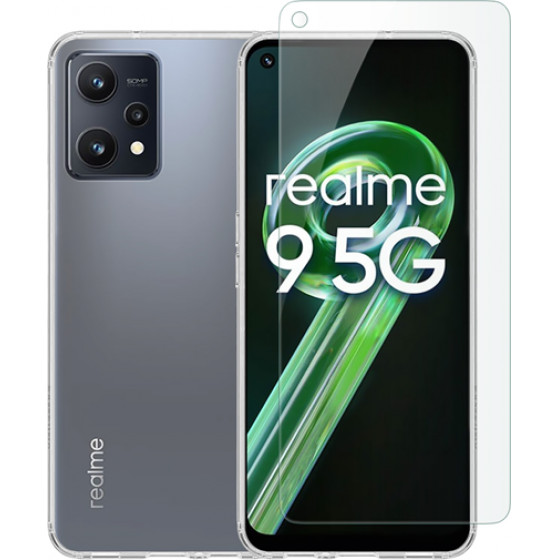 Vivid Set TPU Case + Tempered Glass Realme 9 5G Transparent - (VIGELLY238GLASSTN)