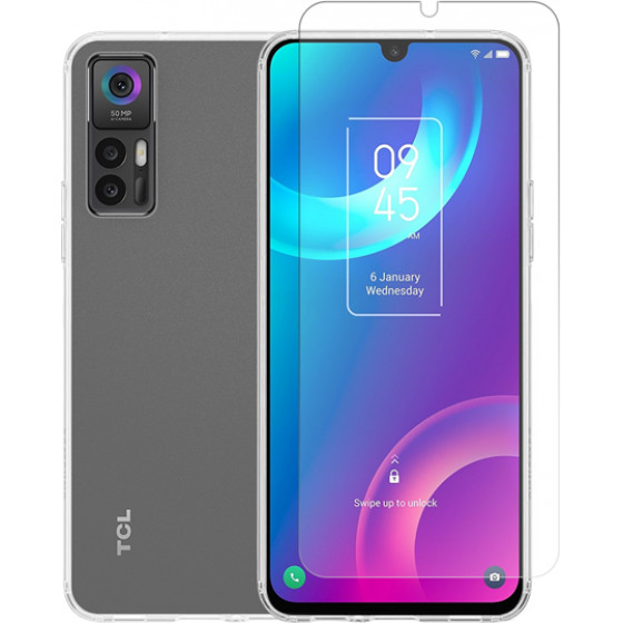 Vivid Set TPU Case + Tempered Glass TCL 30 5G Transparent - (VIGELLY236GLASSTN)