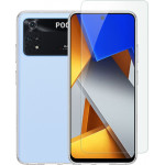 Vivid Set TPU Case + Tempered Glass Xiaomi Poco M4 Pro 4G Transparent - (VIGELLY244GLASSTN)