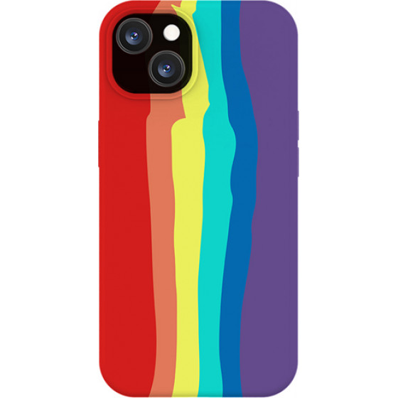 Vivid Silicone Case Liquid Apple iPhone 13 Rainbow - (VISILI196RAINBOW)