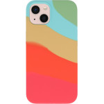 Vivid Silicone Case Liquid Apple iPhone 13 Rainbow Waves - (VISILI196RAINBOWAVES)