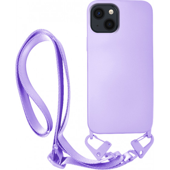 Vivid Silicone Case Strap Apple iPhone 13 Lilac - (VISISTRAP196LILAC)