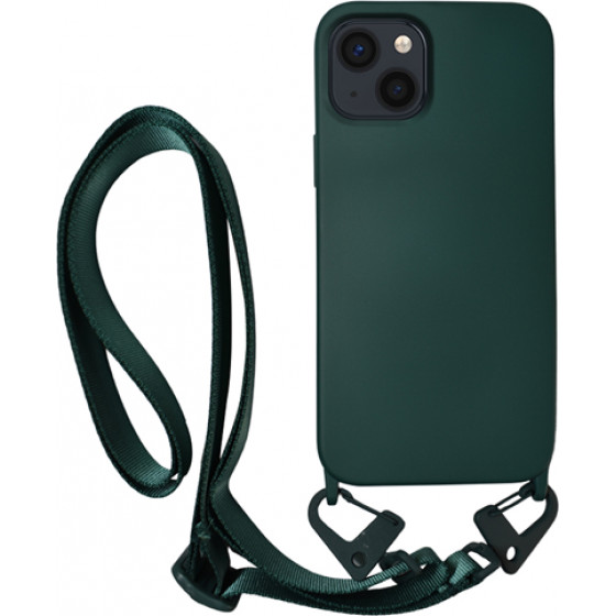 Vivid Silicone Case Strap Apple iPhone 13 Pine Green - (VISISTRAP196PINEGR)