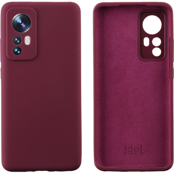 Idol 1991 ���� Xiaomi 12/12X 6.28'' Velvet Elite Tpu 4 Side Camera Guard BURGUNDY - (5205308315183)