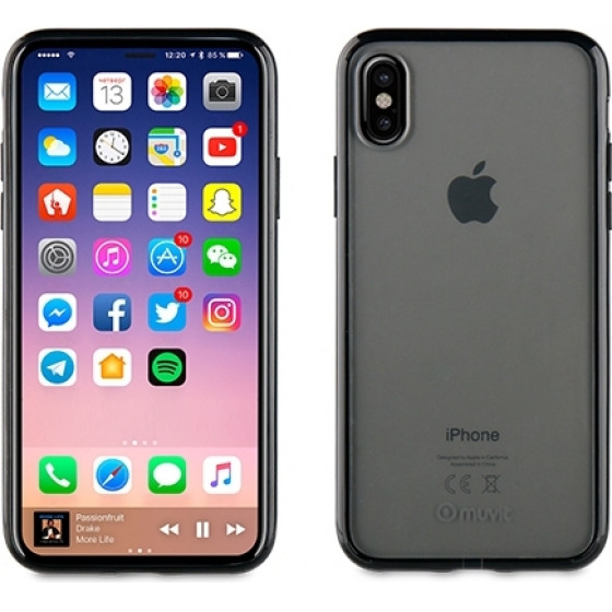 Muvit Crystal Bumper Iphone X Xs Black Backcover - (MUCRB0026)