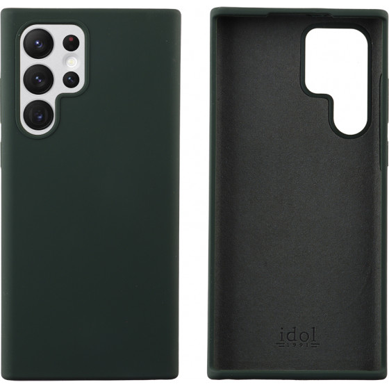 Idol 1991 ���� Samsung S22 Ultra 5G S908 6.8'' Velvet Elite Tpu 4 Side Camera Guard Dark GREEN - (5205308314551)