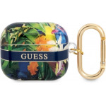 Guess Flower Print Case For Airpods 3 Blue - (GUA3HHFLB)