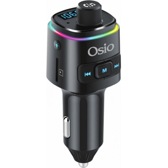Osio Fm Transmitter ��� ��������� �� Bluetooth, Fast Charge Usb & Usb Type-C, Micro Sd ��� Led - (OFT-4240BT)