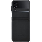 Samsung Leather Flap Cover Galaxy Z Flip4 Black - (EF-VF721LBEGWW)