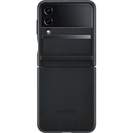 Samsung Leather Flap Cover Galaxy Z Flip4 Black - (EF-VF721LBEGWW)
