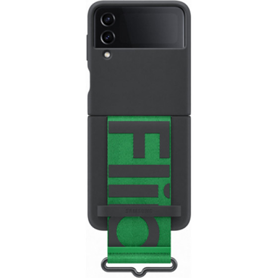 Samsung Silicone/Strap Cover Galaxy Z Flip4 Black - (EF-GF721TBEGWW)