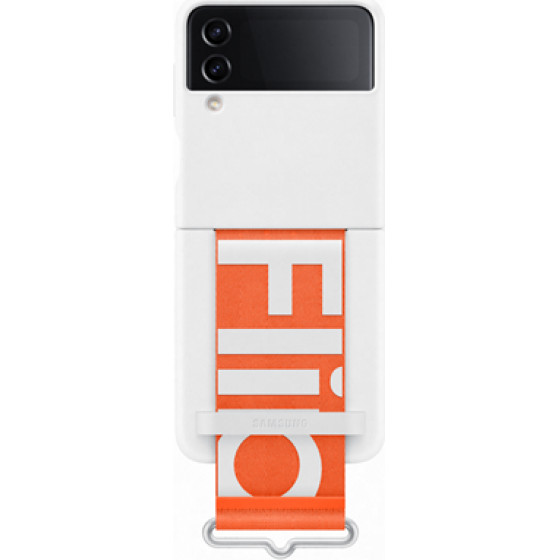 Samsung Silicone/Strap Cover Galaxy Z Flip4 White - (EF-GF721TWEGWW)