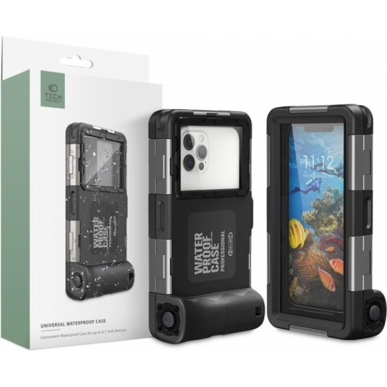 Tech-Protect IPX8 Universal Diving Waterproof Case Black - (TPUWD8)