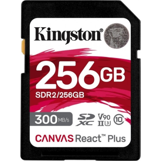 Kingston Sd Card 256GB Cnvas React Plus Sdxc U3 - (SDR2/256GB)