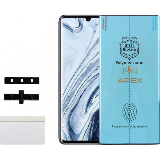 Idol 1991 Apex Polymer Nanotech Film Xiaomi Mi Note 10/Note 10 LITE/Note Pro 6.47''Finger Unlock Full Cover With Installation KIT - (5205308323041)