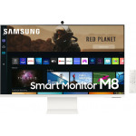 Samsung Smart 4K Ergonomic Monitor 32'' With Webcam & Speakers (White) - (LS32BM801UUXEN)