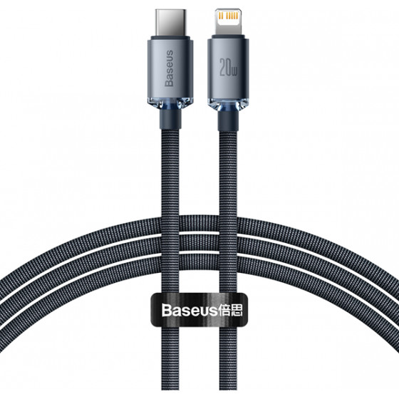 Baseus Crystal Shine Series Cable Type-C to Lightning 20W 1.2m Black - (CAJY000201)