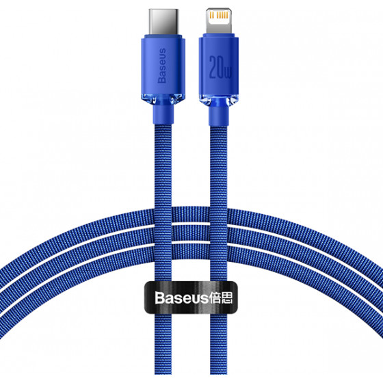 Baseus Crystal Shine Series Cable Type-C to Lightning 20W 1.2m Blue - (CAJY000203)