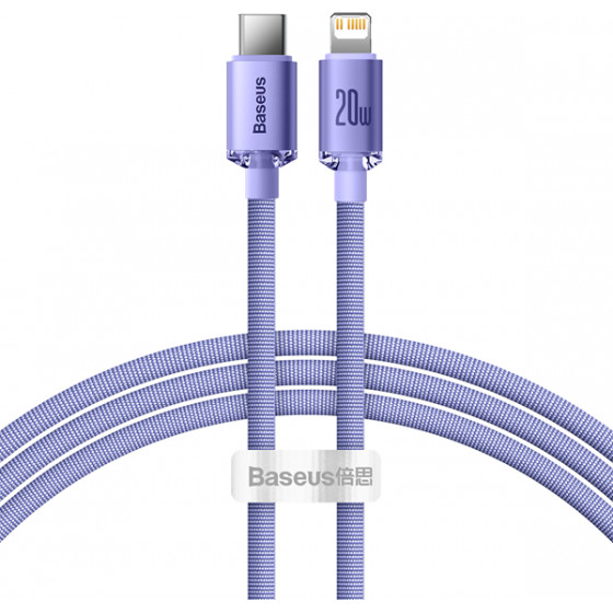 Baseus Crystal Shine Series Cable Type-C to Lightning 20W 1.2m Lilac - (CAJY000205)