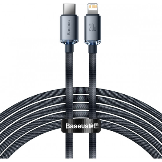 Baseus Crystal Shine Series Cable Type-C to Lightning 20W 2m Black - (CAJY000301)