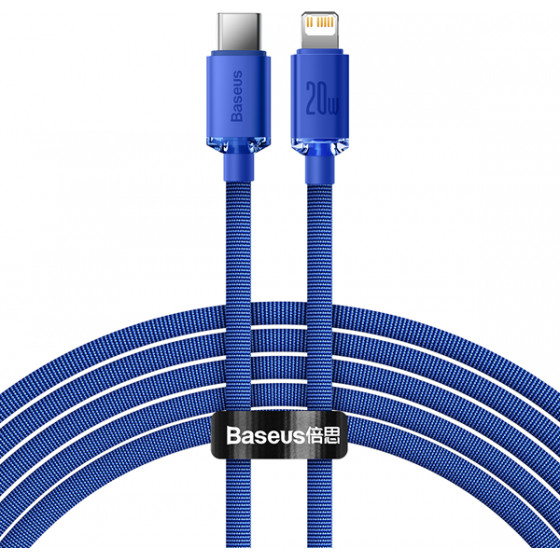 Baseus Crystal Shine Series Cable Type-C to Lightning 20W 2m Blue - (CAJY000303)