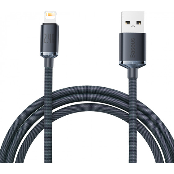 Baseus Crystal Shine Series Cable USB to Lightning 2.4A 2m Black - (CAJY000101)