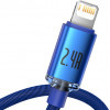 Baseus Crystal Shine Series Cable USB to Lightning 2.4A 2m Blue - (CAJY000103)
