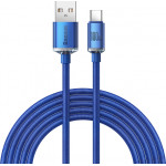 Baseus Crystal Shine Series Cable USB to Type-C 100W 2m Blue - (CAJY000503)
