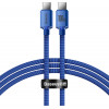 Baseus Crystal Shine Series PD Cable Type-C to Type-C 100W 1.2m Blue - (CAJY000603)