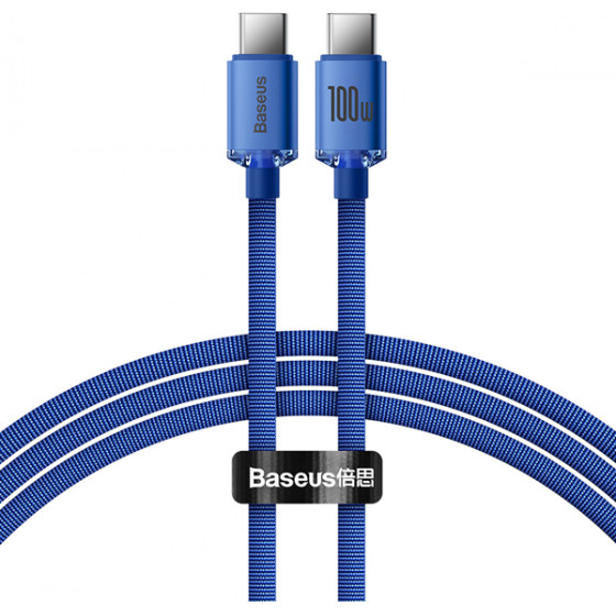 Baseus Crystal Shine Series PD Cable Type-C to Type-C 100W 1.2m Blue - (CAJY000603)