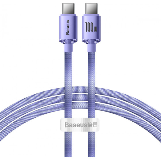 Baseus Crystal Shine Series PD Cable Type-C to Type-C 100W 1.2m Lilac - (CAJY000605)