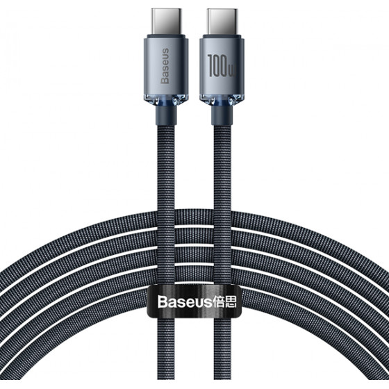 Baseus Crystal Shine Series PD Cable Type-C to Type-C 100W 2m Black - (CAJY000701)