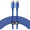 Baseus Crystal Shine Series PD Cable Type-C to Type-C 100W 2m Blue - (CAJY000703)