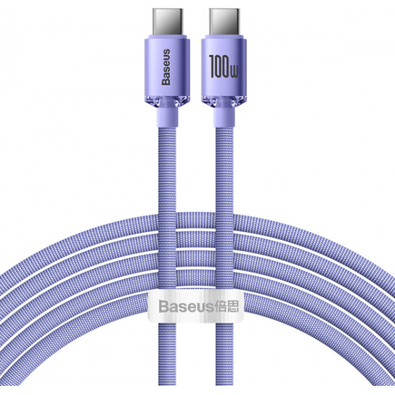 Baseus Crystal Shine Series PD Cable Type-C to Type-C 100W 2m Lilac - (CAJY000705)
