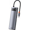 Baseus Multifunctional HUB Docking Station 8 in 1 Type-C Gray - (CAHUB-CV0G)