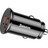 Baseus Car Charger USB/Type-C PD+QC 30W Black - (CCYS-A01)