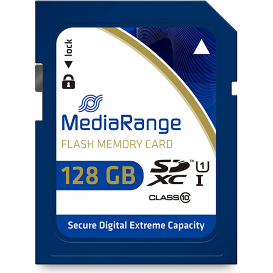 MediaRange SDXC Memory card, UHS-1 | Class 10, 128GB - (MR969)