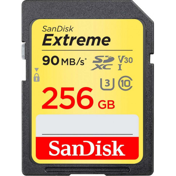 Sandisk Exrteme Sdxc 256GB Class 10 U3 V30 UHS-I - (SDSDXWV-256G-GNCIN)