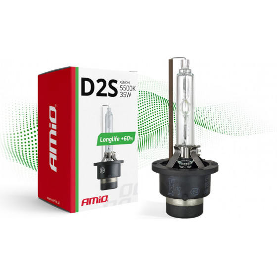 AMiO D2S 12V 5.500k 35W ������������ ����� Longlife +60% - 1 ���. - (01974)
