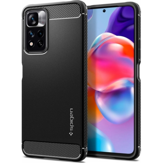 Spigen Rugged Armor Xiaomi Redmi Note 11 Pro Plus Black Backcover - (ACS04804)