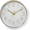 Nedis CLWA015PC30GD Wall Clock Diameter 300mm Gold / WHITE
