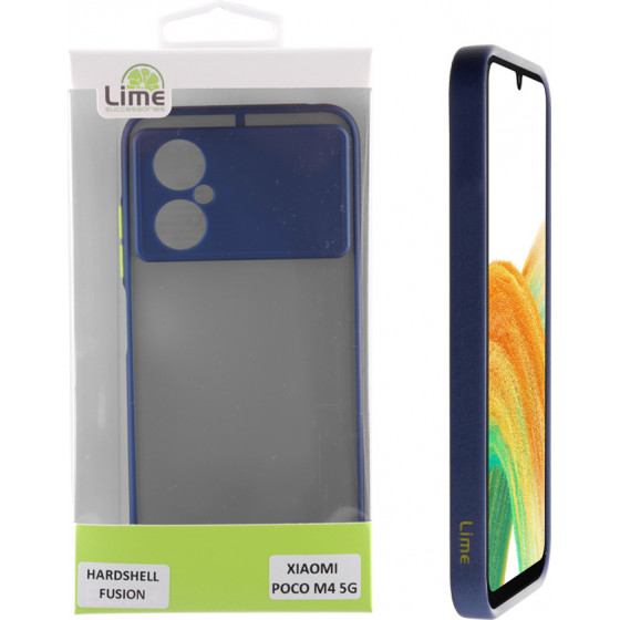 Lime ���� Xiaomi Poco M4 5G 6.58'' Hardshell Fusion Full Camera Protection Blue With Yellow KEYS