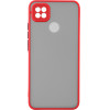 Lime ���� Xiaomi Redmi 10A 6.53'' Hardshell Fusion Full Camera Protection Black With Red KEYS