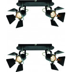 Homelighting GU12015A-2B (x2) Mystik Packet Metal black ceiling lamp with rotating heads+ - (77-8865)